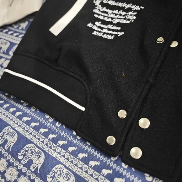 Off-White Black and White Baseball Jacket - Picture 4 of 6